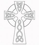 Celtic Cross Coloring Drawing Patterns Template Line Outline Printable Simple Stencils Designs Crosses Carving Knot Pages Pattern Drawings Templates Wood sketch template