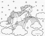 Unicorn Coloring Pages Rainbow Cool2bkids sketch template
