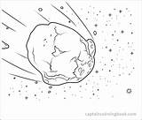 Meteor Asteroid sketch template