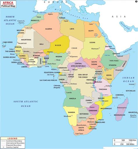 Map Of Africa Large Political Map Of Africa Whatsanswer