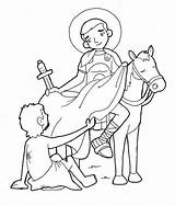 Coloring Catholic Saint Pages Martin Popular sketch template
