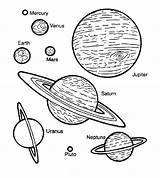 Space Coloring Kids Pages Printable Solar Colouring Outer System Children Planets Print Science Earth Size Activities sketch template