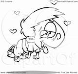 Infatuated Lineart Floating Boy Illustration Cartoon Toonaday Hearts Royalty Clipart Vector 2021 sketch template