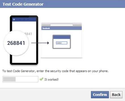 facebook code generator  sending sms facebook  digit code  received sleek food