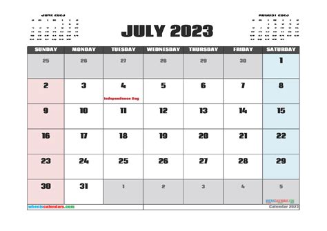 printable july  calendar   templates