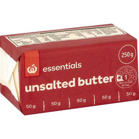 essentials unsalted butter  woolworths