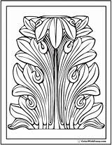 Coloring Geometric Pages Leaf Ornate Acanthus Print Color Getdrawings Printable Customize Detailed Getcolorings Pdf sketch template