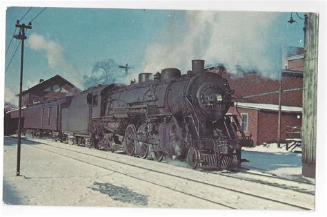 Train Rutland Vermont Railroad 1950 Steam Locomotive 81 Vintage Postcard