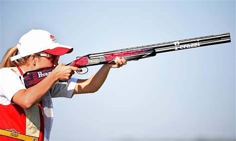 teenager amber hill loses out in women s skeet shoot off sport the