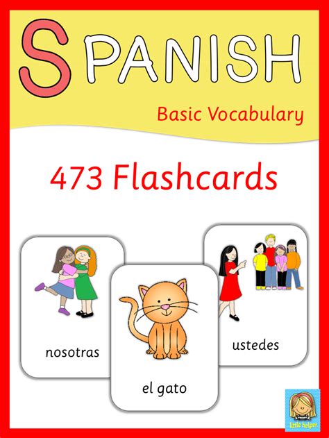 spanish flashcards basic vocabulary spanish lessons  kids spanish