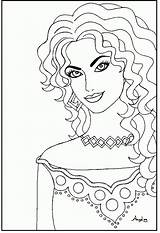 Coloring Pages Pretty Women Girl Woman Girls Lady Printable Beautiful Color Sheets Print Passport People Adult Kids Coloringhome Wonder Stunning sketch template