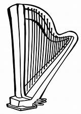 Harp Coloring Pages sketch template
