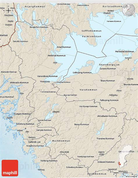 shaded relief  map  alvsborgs laen