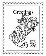 Stamp Coloring Designlooter Christmas sketch template