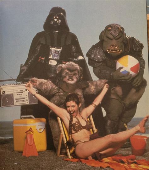 Here S A Picture Of Princess Leia An Ewok And Darth