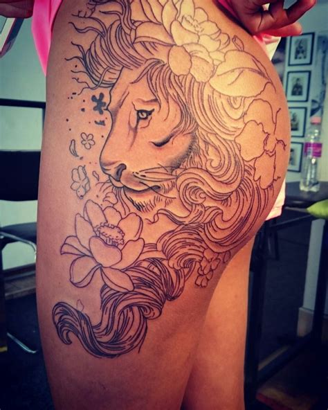 The 25 Best Lion Thigh Tattoo Ideas On Pinterest Lion Tattoo On
