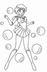 Sailor Mercurio Xeelha Burbujas sketch template
