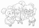 Coloring Pages Chipettes Alvin sketch template