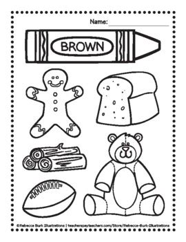learn  colors brown coloring page  rebecca burk illustrations