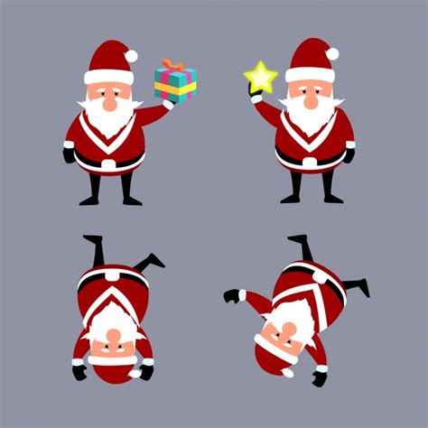 Funny Cartoons Of Santa Claus Vector Free Download