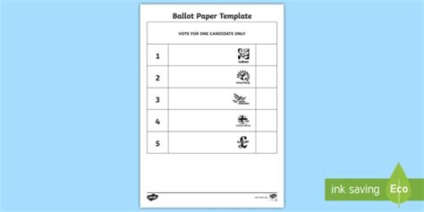 british ballot paper template teaching resource twinkl