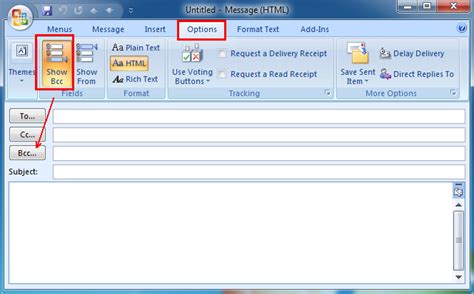 bcc  microsoft outlook