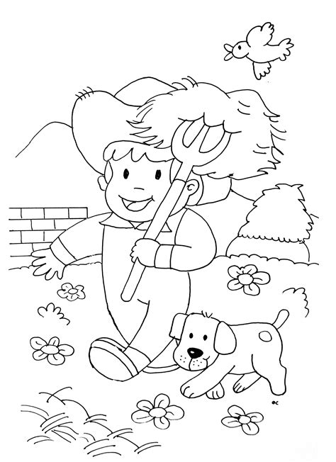 farm animal color pages coloring  kids sketch coloring page