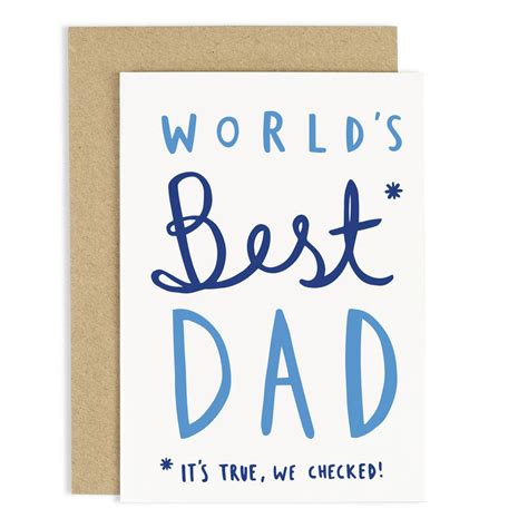 worlds  dad fathers day card   english company