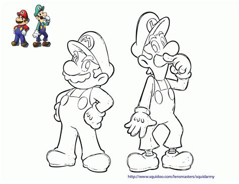 super mario bros luigi coloring pages coloring home