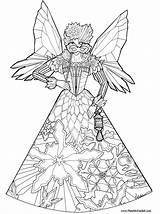 Fairies Elven Coloringhome Pheemcfaddell Elf sketch template