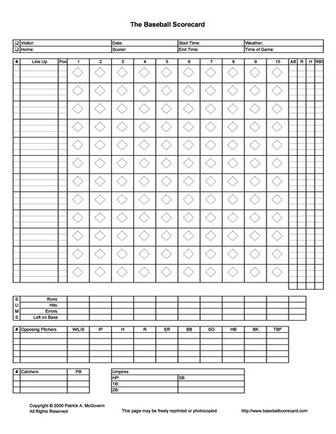 printable baseball scorecard   impertinent stone website