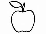 Apple Drawing Half Coloring Apples Pages Template Cut Getdrawings sketch template