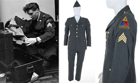 elvis presley s army uniform from his 1950s service up for auction at £