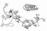 Oggy Cockroaches Coloring Pages Kids Print Color Printable Justcolor sketch template
