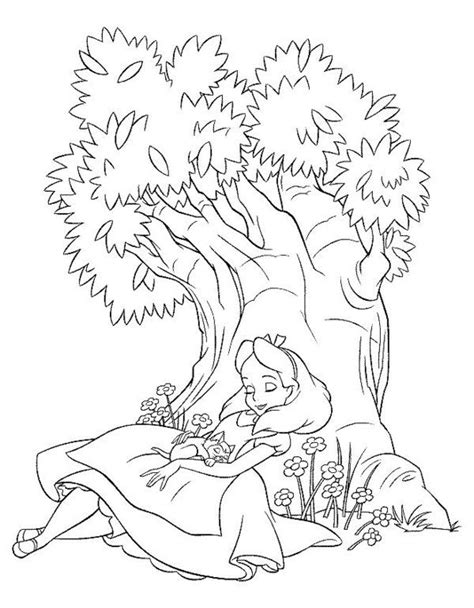 alice  wonderland coloring pages picture  disney coloring pages