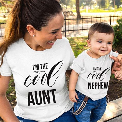Aunt Nephew Matching Shirts Im The Cool Aunt Im The Cool Nephew