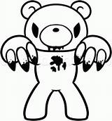 Gloomy Coloring Bear Designlooter Draw Step sketch template