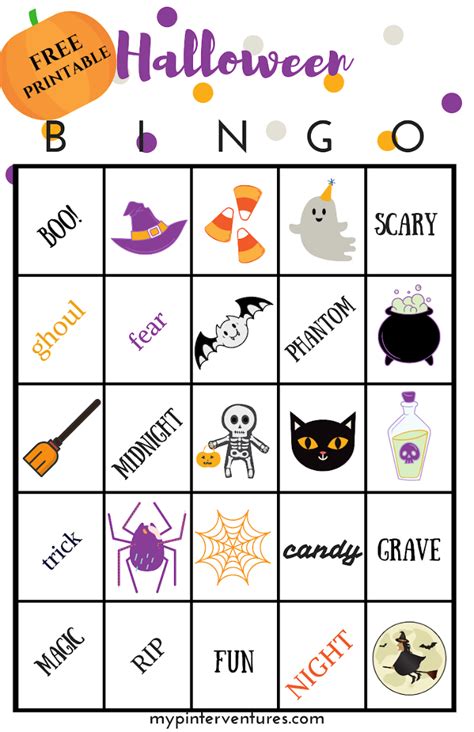 halloween bingo printable printable word searches