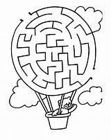 Mazes Easy Printable Kids Balloon Coloring Pages sketch template