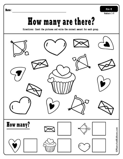 fun valentines day worksheets  preschool  printable valentine