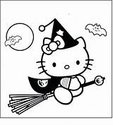 Kitty Hello Halloween Coloring sketch template
