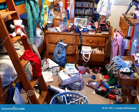 messy bedroom stock image image  kids disorganized