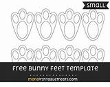 Bunny Feet Template Easter Small Printable Ears Choose Board Templates Bow Printables sketch template