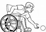Coloring Wheelchair Disability Man Catch Drawing Pages Ball Handicap People Kids Color Disabilities Athletes Sports Getdrawings Colour Choose Board Coloringkidz sketch template