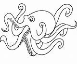 Squid Coloring Pages Sea sketch template