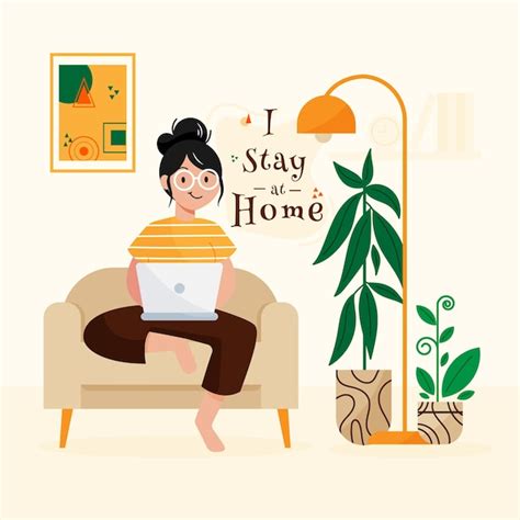 stay  home concept  vector