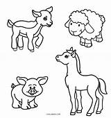 Coloring Farm Pages Animal Animals Baby Printable Kids Cool2bkids sketch template