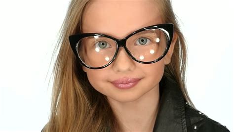 teen girl glasses facial penty photo