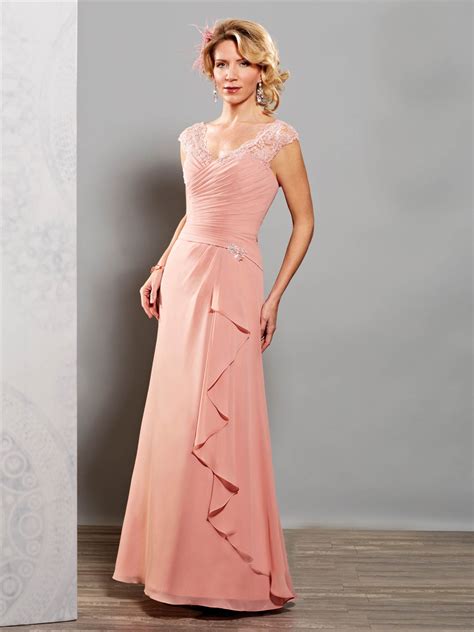 Modest Elegant Pink Plus Size Mother Of The Bride Groom Dresses With