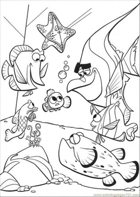 coloring page talk  friends cartoons finding nemo coloring home